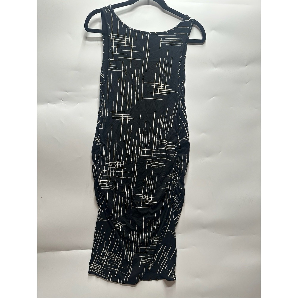 ISABEL MATERNITY Women's Maternity Sleeveless Dress Black And White Size Large - Picture 3 of 5